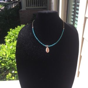 Blue shell necklace